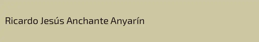 Ricardo Jesús Anchante Anyarín
